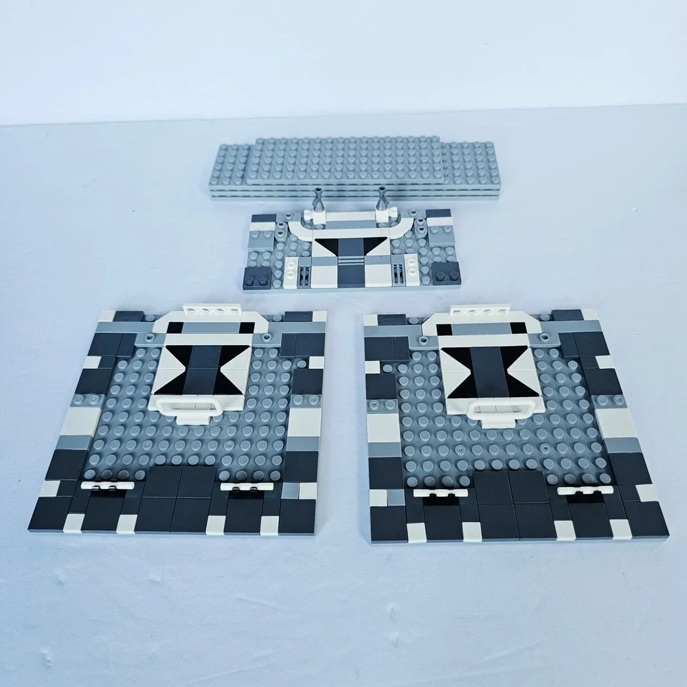 LEGO Custom MOC Baseplate Diorama Grey White Black Star Wars Style Build 2370